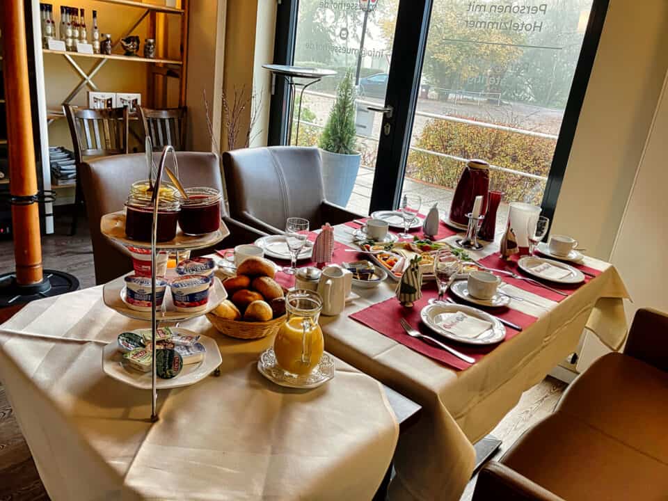 Frühstück im Hotel garni Mueßer Hof